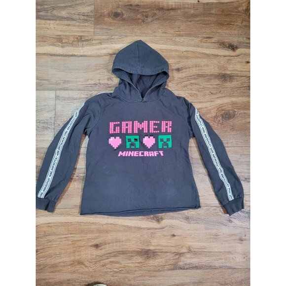 Minecraft Creeper Hoodie Kids Girls 12 Years Crop Hooded - Picture 1 of 10